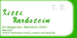 kitti markstein business card
